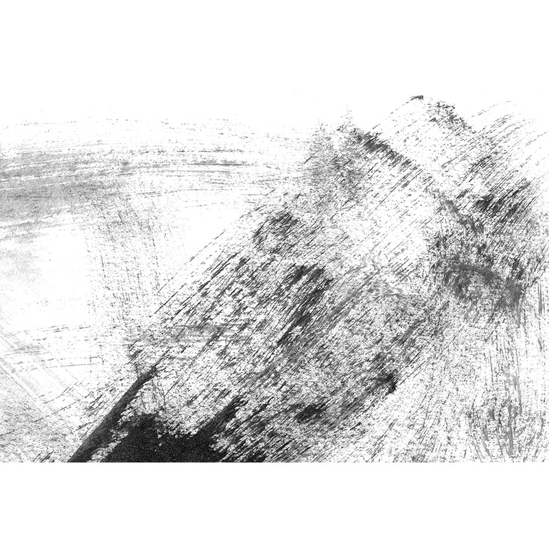 Brehn | Giant Contemporary Wall Mural Schwarzes Pinselstrichmuster Wanddekoration, Individuell bedruckt