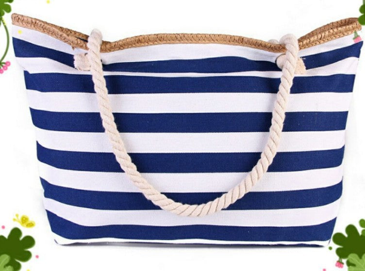 Große Strandtasche mit Maritimen Streifen Brehn