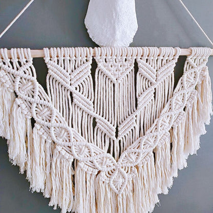 Bohemian Makramee Fransen Wandbehang Brehn