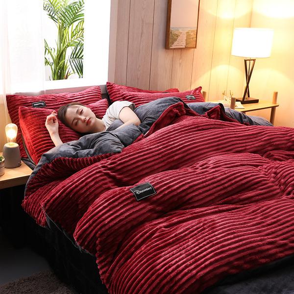 Verdickte Corduroy Samt Bettwäsche Set