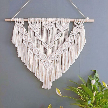 Bohemian Makramee Fransen Wandbehang Brehn