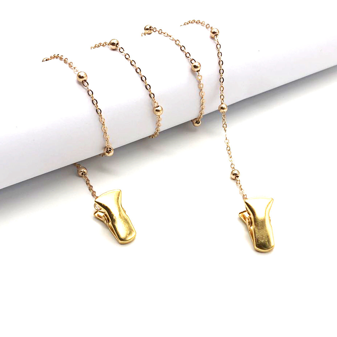Elegante goldene Kettenbrille Halter Brehn