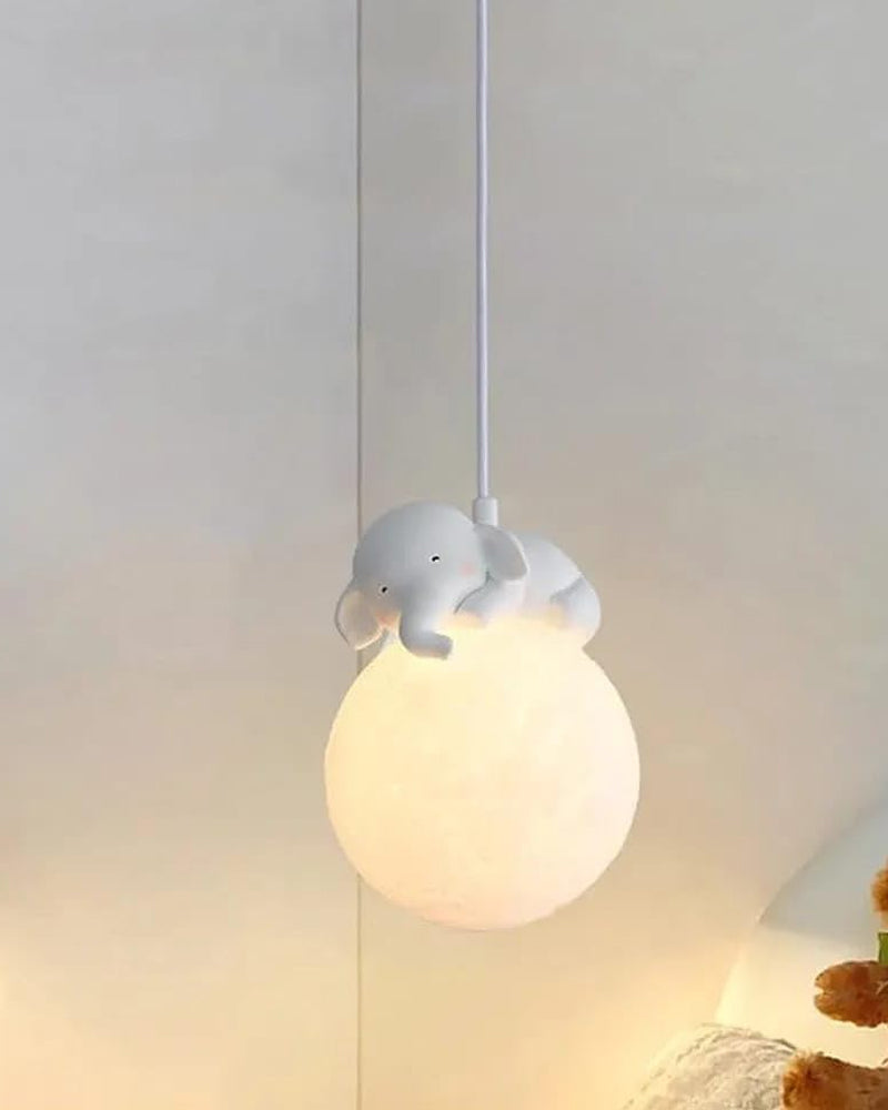 Brehn | Niedliche tierförmige Mondanhängerlampe - Elefant