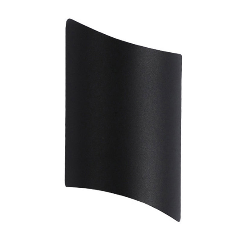 Aluminium Curve Wand-Washer Wandlampe Minimalistisch 2-Licht Schwarz LED Wandmontierte Beleuchtung für Eingangstür | Brehn