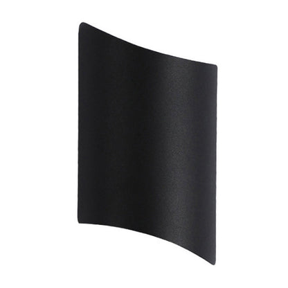 Aluminium Curve Wand-Washer Wandlampe Minimalistisch 2-Licht Schwarz LED Wandmontierte Beleuchtung für Eingangstür | Brehn