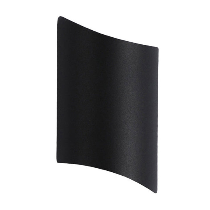 Aluminium Curve Wand-Washer Wandlampe Minimalistisch 2-Licht Schwarz LED Wandmontierte Beleuchtung für Eingangstür | Brehn