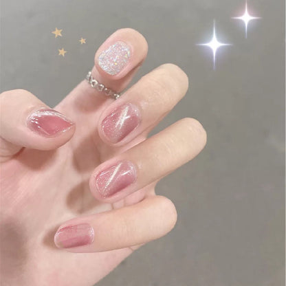 Funkelnd Glänzendes Press-On Nagelset