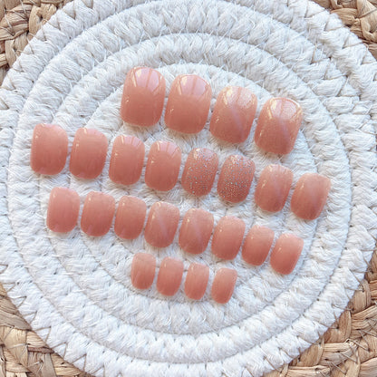 Funkelnd Glänzendes Press-On Nagelset