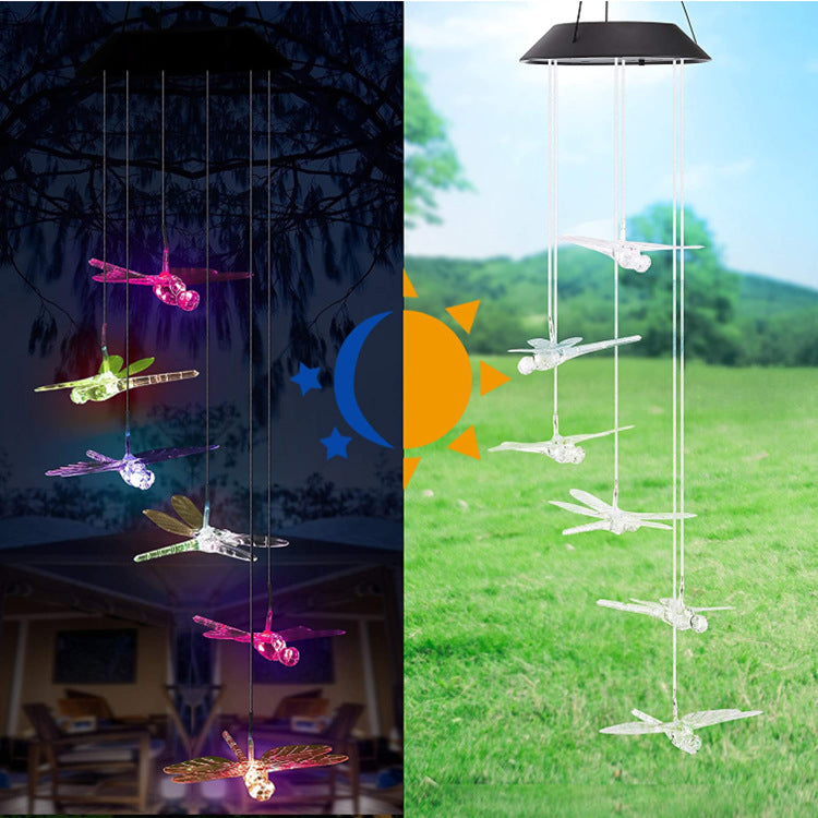 LED Solar Schmetterling Windspiel Garten Hängelampe Brehn