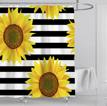 Florale Duschvorhang- und Matten-Set Brehn