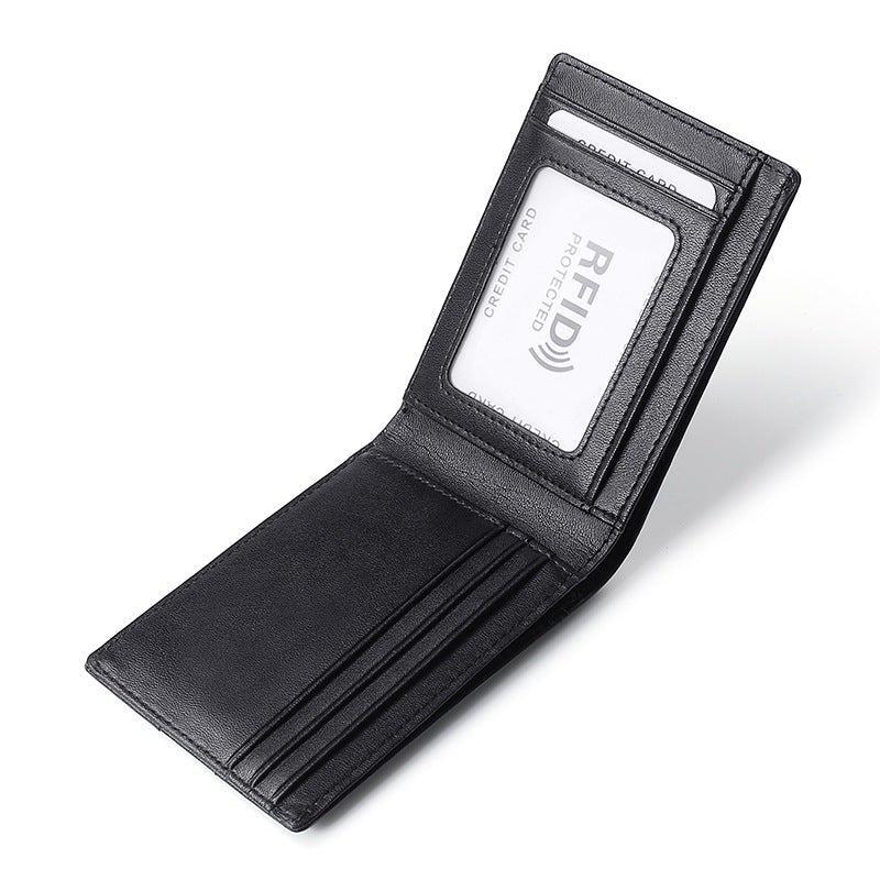 RFID-blockierende Leder Dreifachbörse