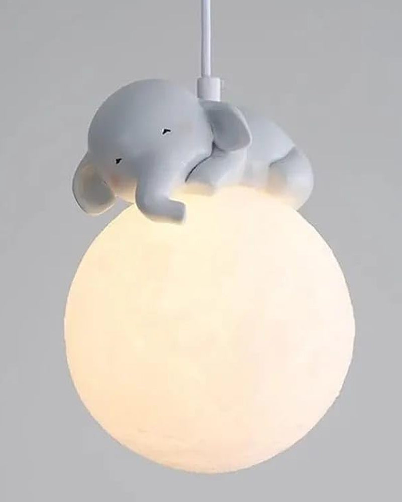 Brehn | Niedliche tierförmige Mondanhängerlampe - Elefant