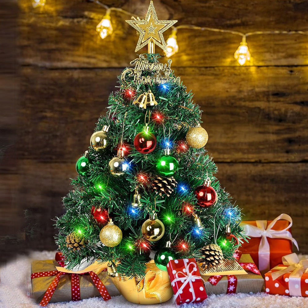 Mini-Weihnachtsbaum-Set, 60 cm, mit Tannenzapfen