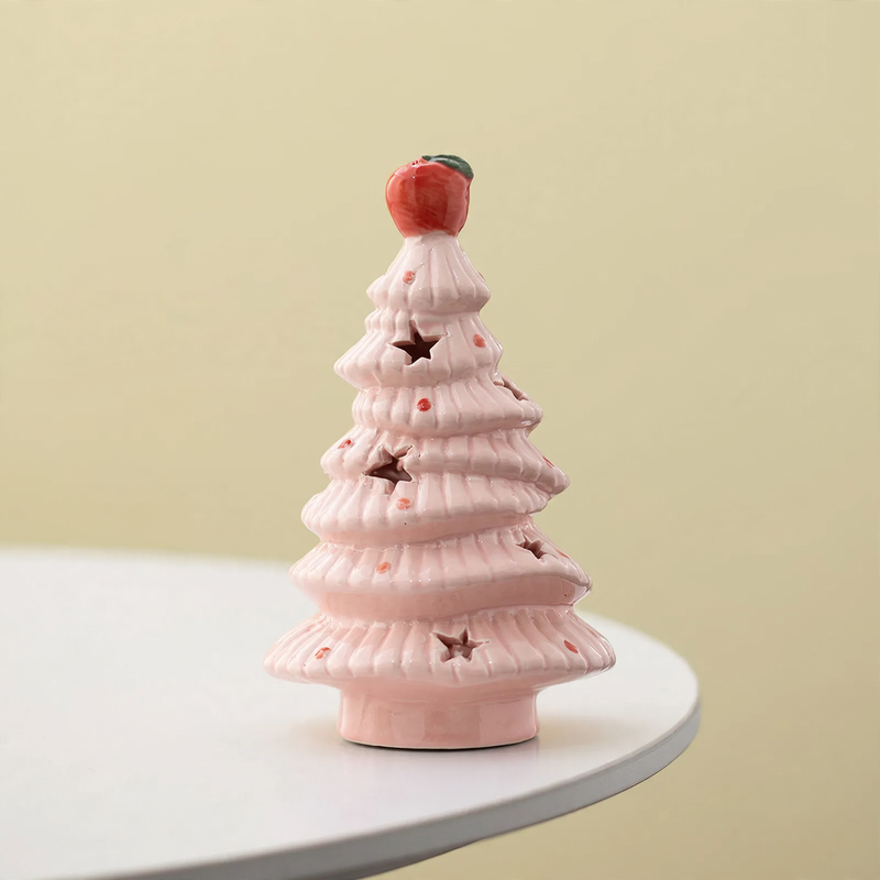 Dekorative Keramik-Weihnachtsbaum-Leuchte