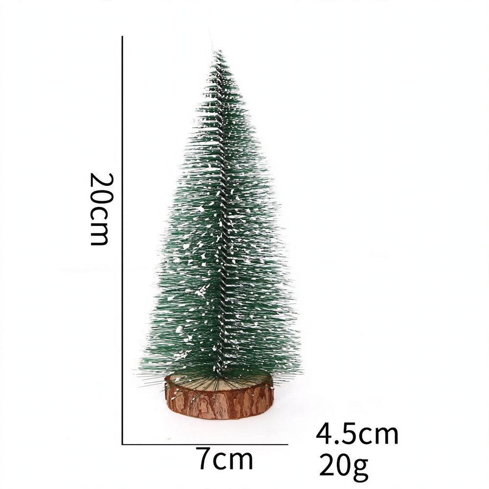 Mini-Weihnachtsbaum mit Holzsockel, beschneit, 10-40cm