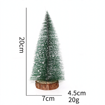 Mini-Weihnachtsbaum mit Holzsockel, beschneit, 10-40cm
