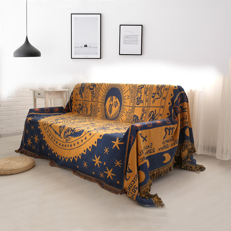 Bohemian Strickwurfdecken für Sofa Dekor