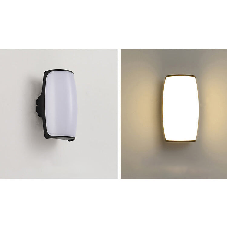Moderne kreative Geometrie Aluminium Außen wasserdichte LED Wandleuchte Lampe | Brehn
