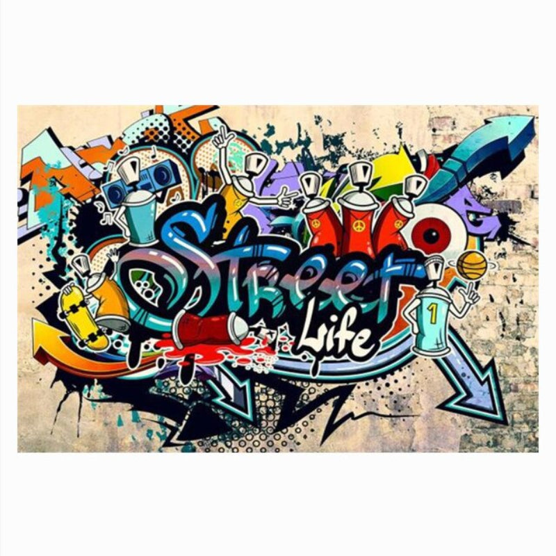 Street-Art-Pop-Graffiti – Leinwandbild
