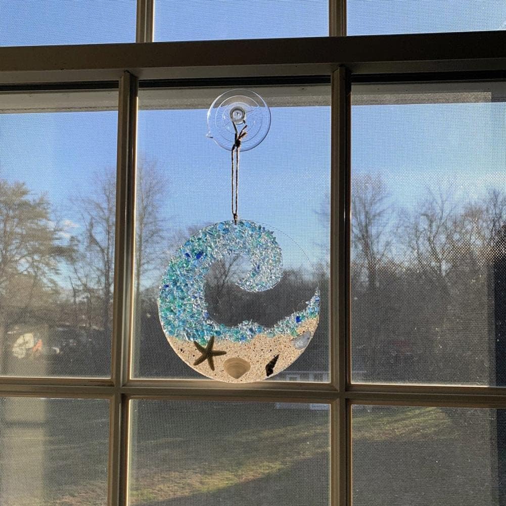 Sonnenfänger aus Treibglas – Strandornament aus brechenden Meereswellen