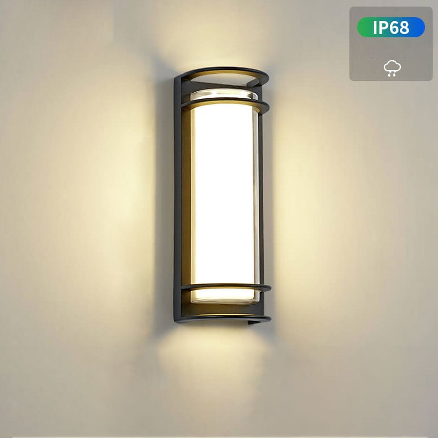 Moderne Outdoor-Säule Wetterfeste LED Garten Wand Sconce Lampe | Brehn