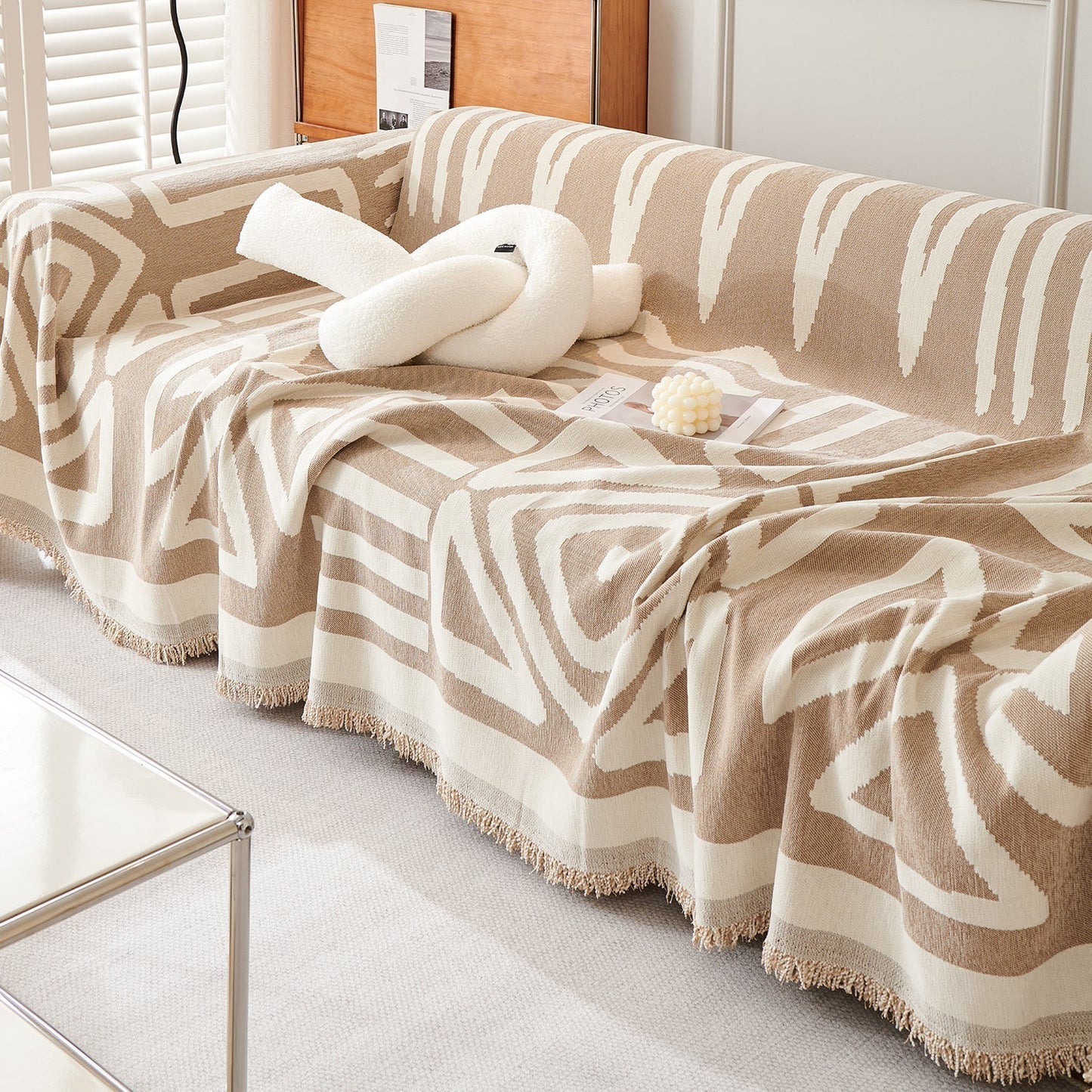Geometrischer Boho-Stil Sofaüberzug - Modern, Stilvoll & Strapazierfähig Sofa Schutz | Brehn