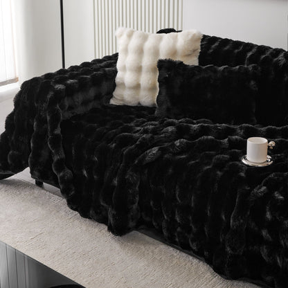Luxe Ripple Faux Fur Sofa Cover - Modern, Stylisch & Langlebig Sofa Schutz | Brehn