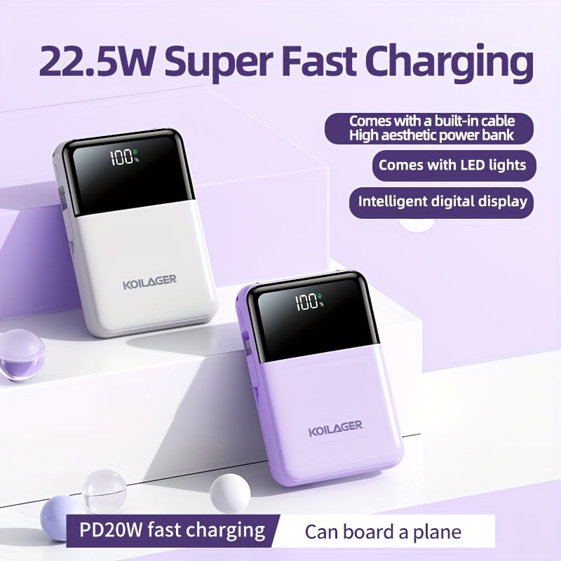 Powerbank 10000mAh Mini mit Display | Brehn