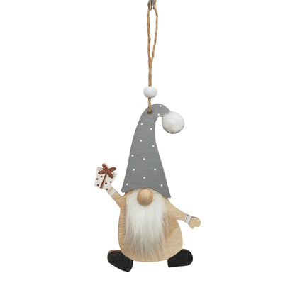 Holz-Weihnachtsanhänger Wichtel-Figuren