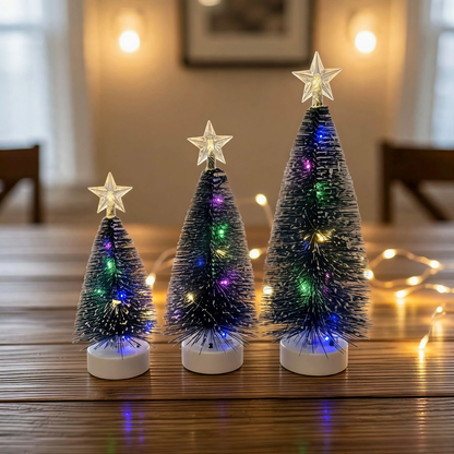 Mini-Weihnachtsbaum-Set mit LED-Beleuchtung