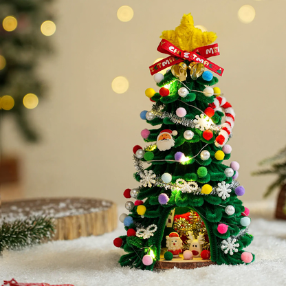 DIY-Weihnachtsbaum-Set aus Holz, 12x28 cm