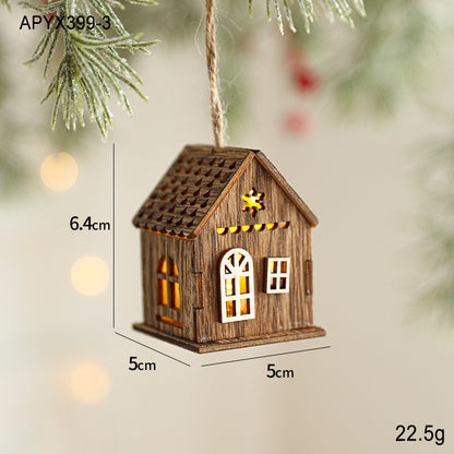 Dekorative LED-Holzhütte für weihnachtliche Atmosphäre