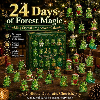 Weihnachts-Adventskalender mit Frosch-Anhängern