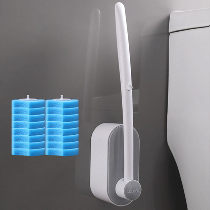 Einweg-Toilettenbürste mit Wandhalter