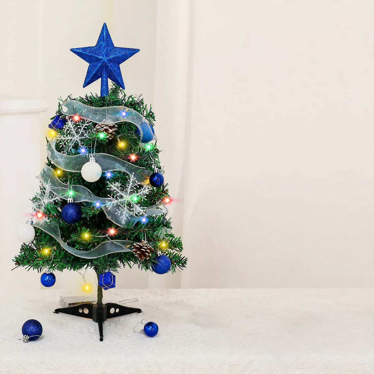Künstlicher Mini-Weihnachtsbaum, Tischdeko, 45/60 cm