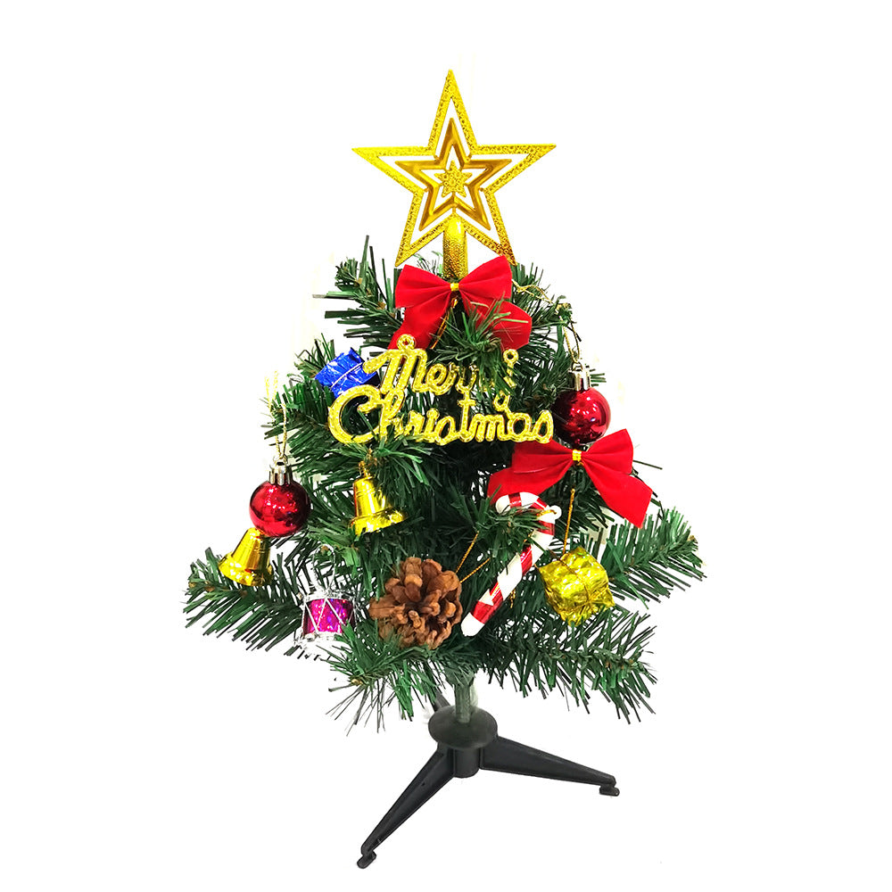 Mini-Weihnachtsbaum-Set mit Beleuchtung und Schmuck