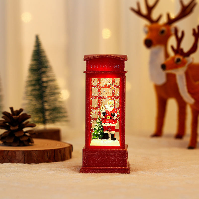 Dekorative LED-Laterne mit weihnachtlichen Motiven