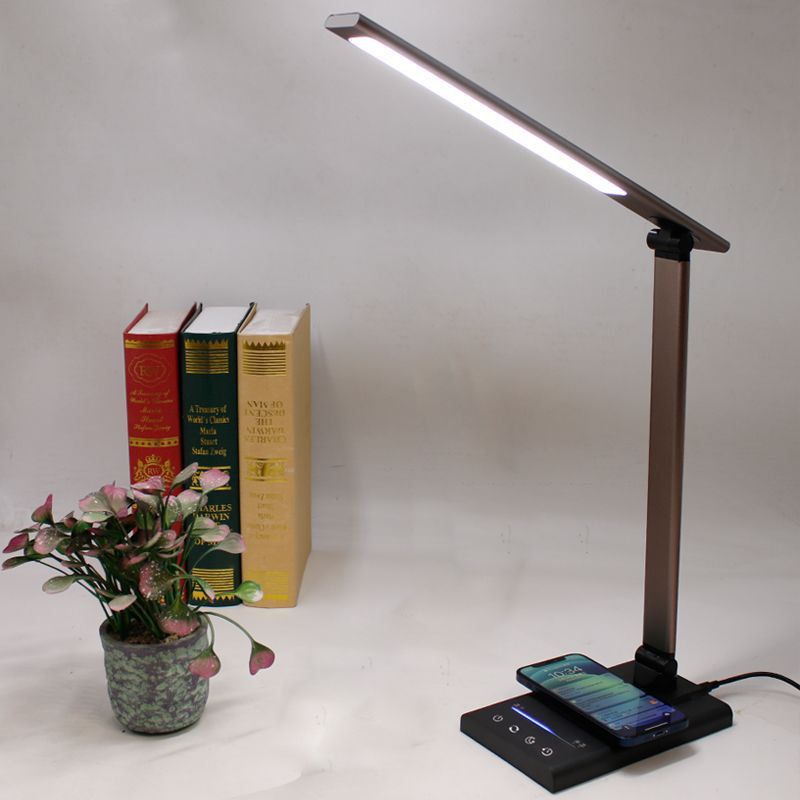LED-Schreibtischlampe mit langem Arm, dimmbar, augenschonend