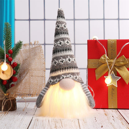 Weihnachts-Wichtel mit LED-Beleuchtung, Stoff