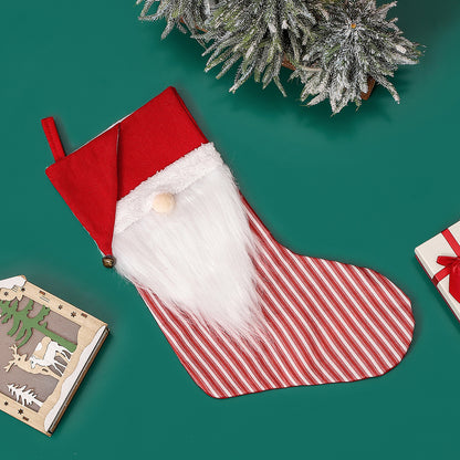 Großer Weihnachtsstrumpf mit Wichtel-Design
