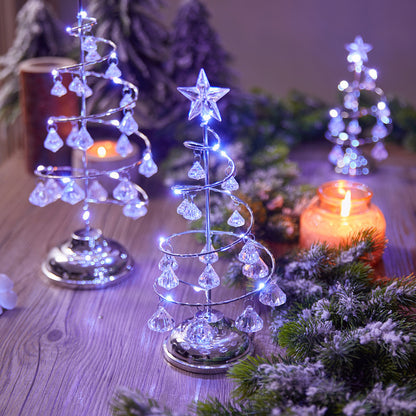 Beleuchteter Weihnachtsbaum aus Metall, 33 cm