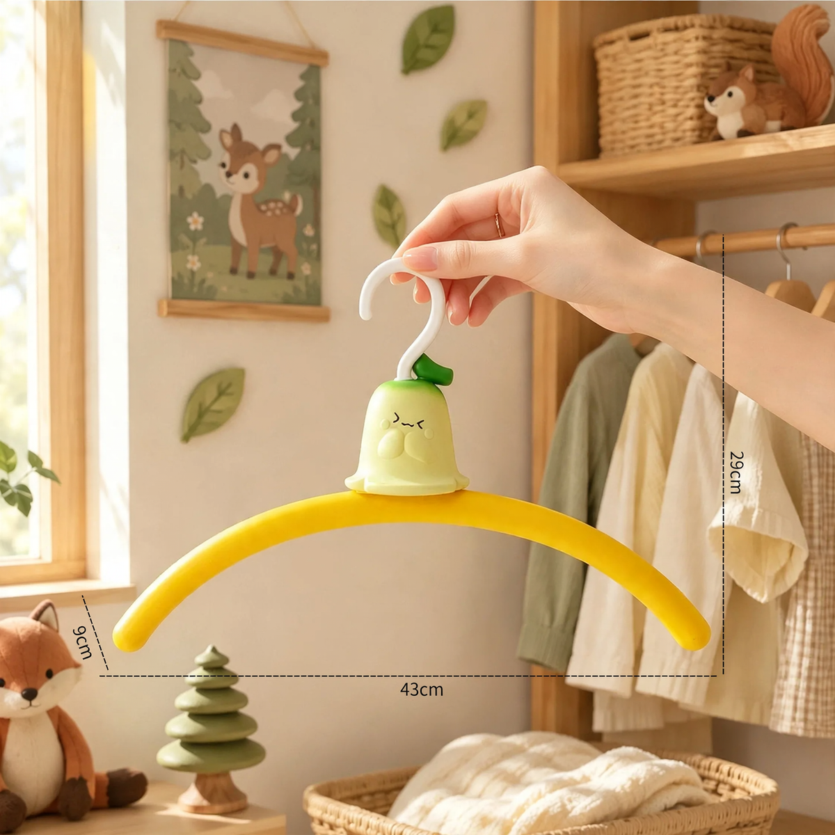 Cartoon-Monster-Kleiderbügel mit Rutschschutz