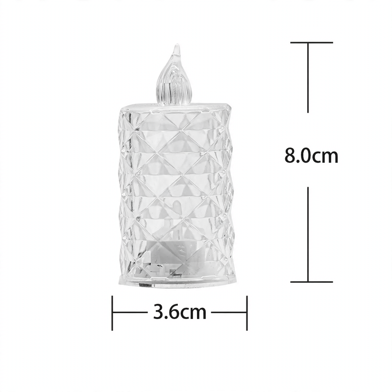 LED-Stumpenkerze, welliger Rand