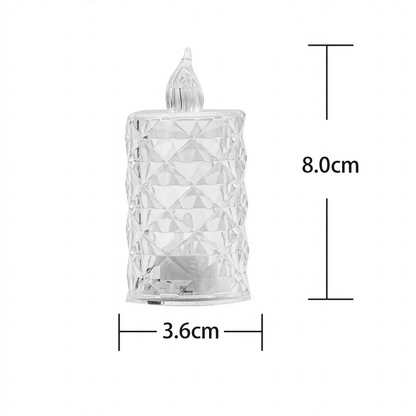 LED-Stumpenkerze, welliger Rand