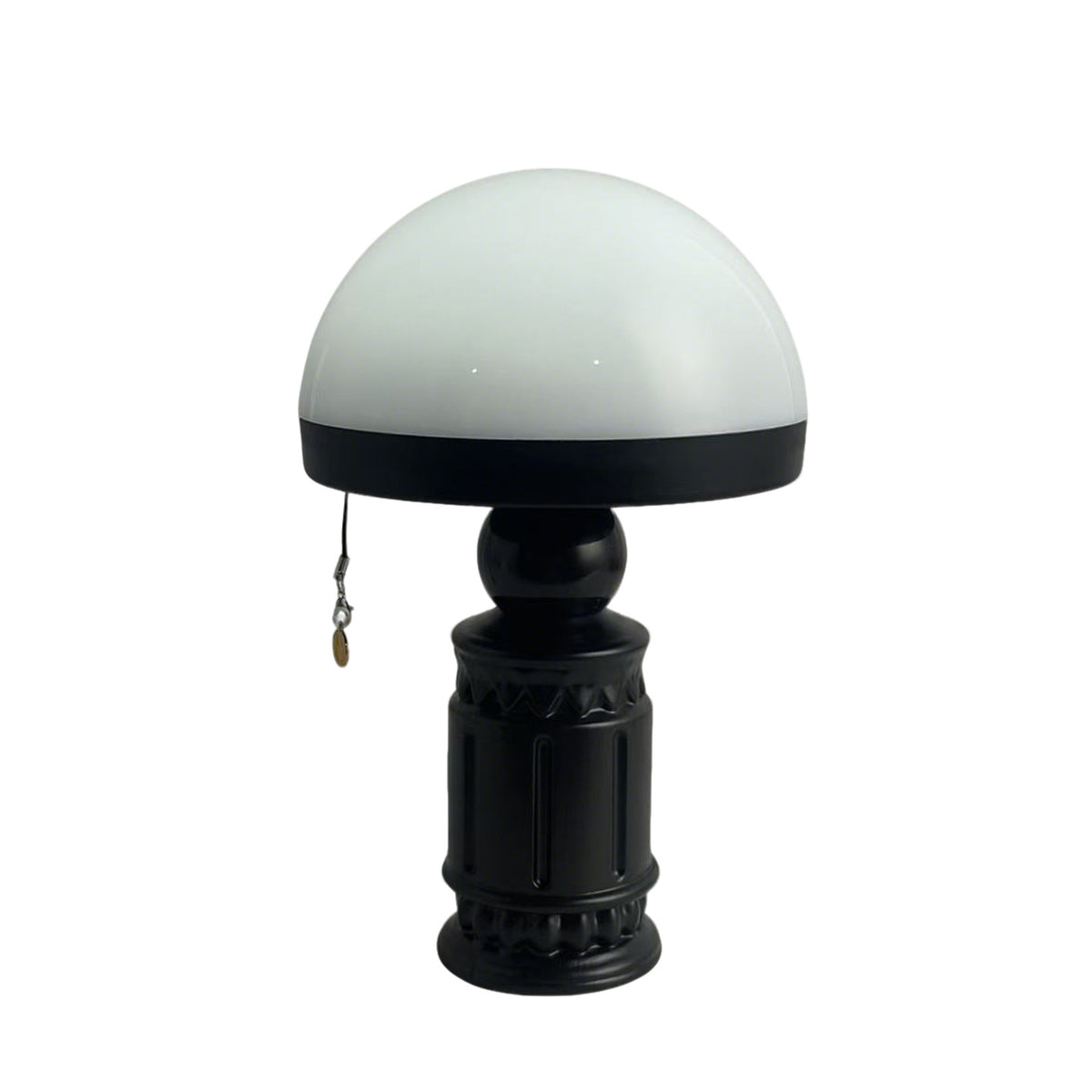 Vintage Säulenlampe mit Reliefmuster
