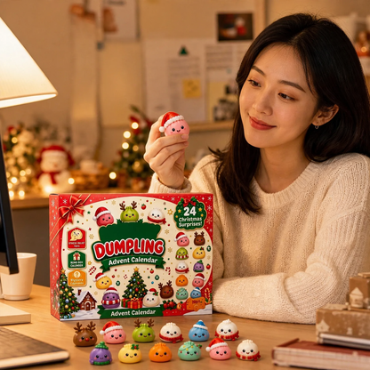 Weihnachts-Adventskalender mit 24 Anti-Stress-Figuren