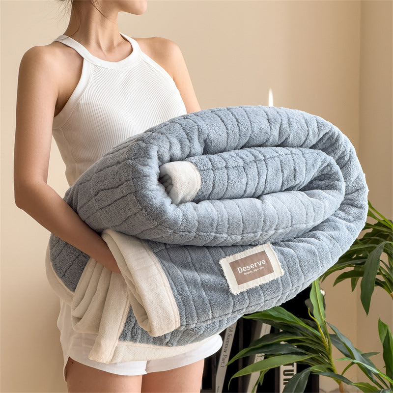 Jacquard-Wohndecke aus weichem Fleece, doppelseitig