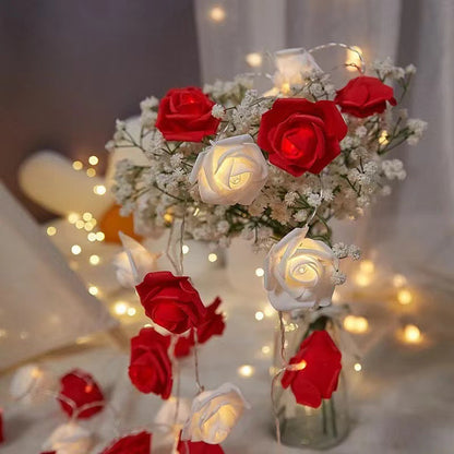 LED-Rosen-Lichterkette für romantische Dekoration