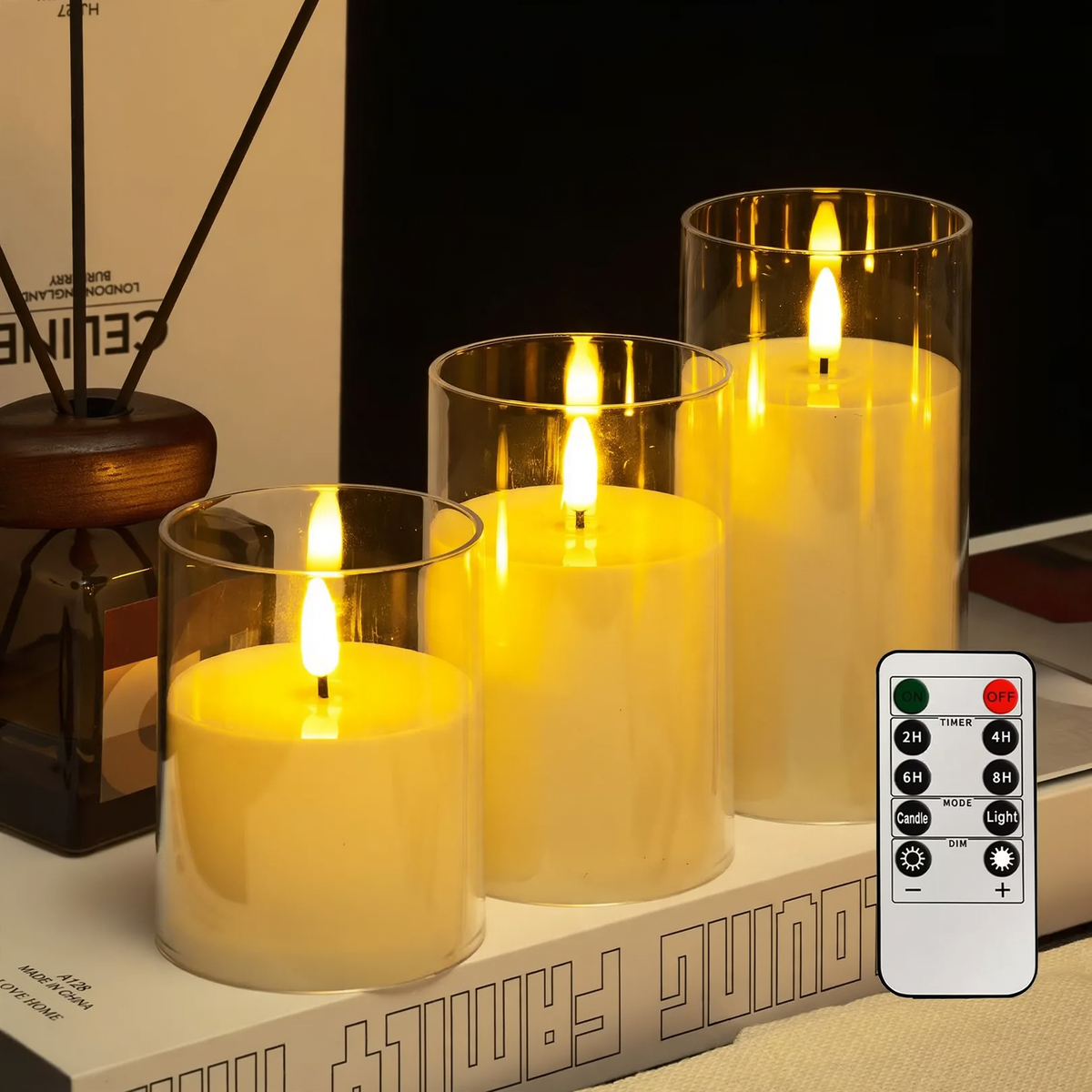 LED-Echtwachs-Optik Kerzen, verschiedene Sets