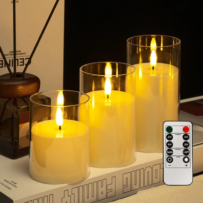 LED-Echtwachs-Optik Kerzen, verschiedene Sets